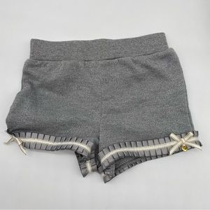 Toddler Metallic Glitter Pleated Hems Pull On Shorts Size 2T